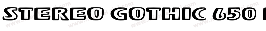 Stereo Gothic 650 Regular字体转换